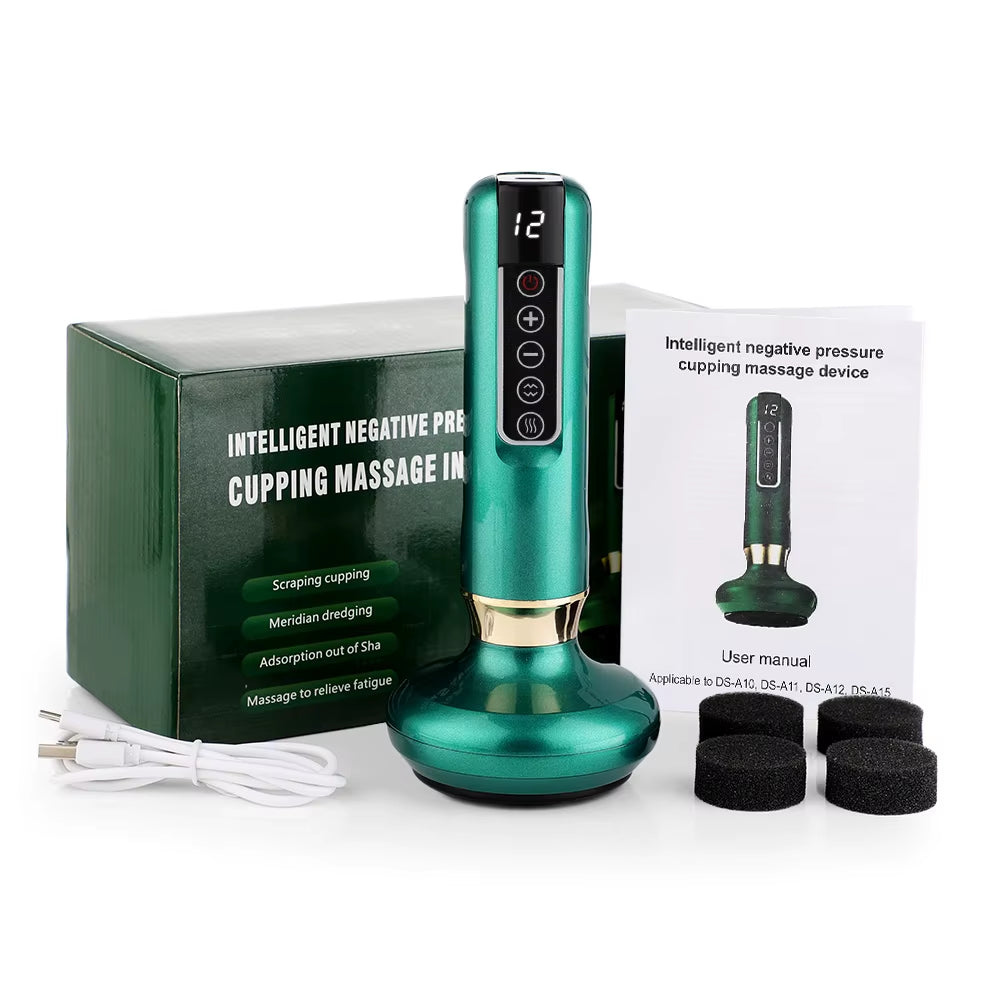 Intelligent Suction Medical Cupping Set Beauty Massager Glass Jars anti Cellulite Cupping Vacuum Slimming Guasha Massage