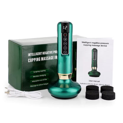 Intelligent Suction Medical Cupping Set Beauty Massager Glass Jars anti Cellulite Cupping Vacuum Slimming Guasha Massage